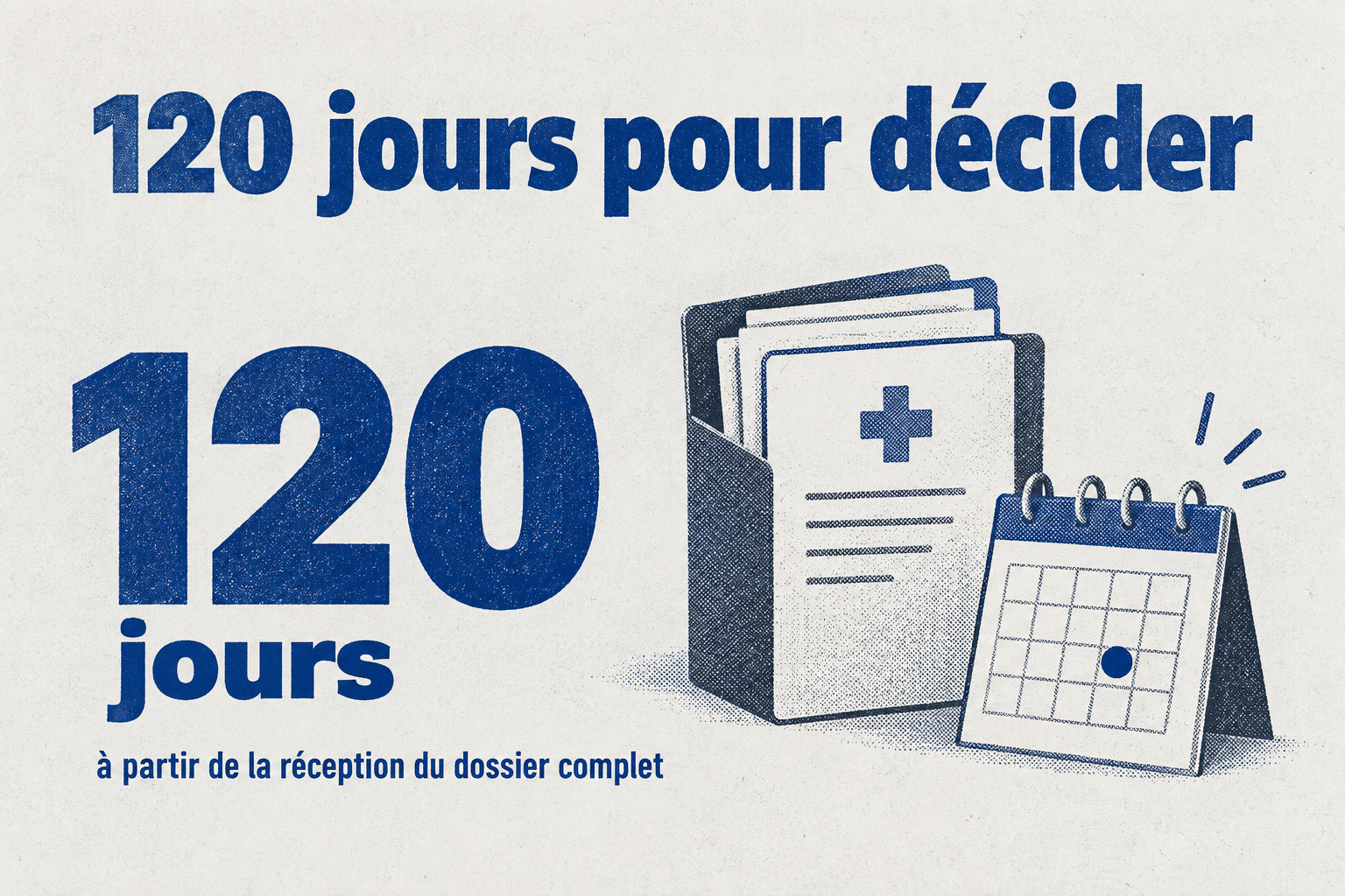 La CPAM dispose de 120 jours pour décider à partir de la réception du dossier complet.